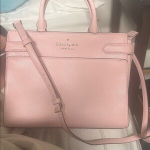 kate spade Pink Saffiano Leather Satchel with Stacey bag mint